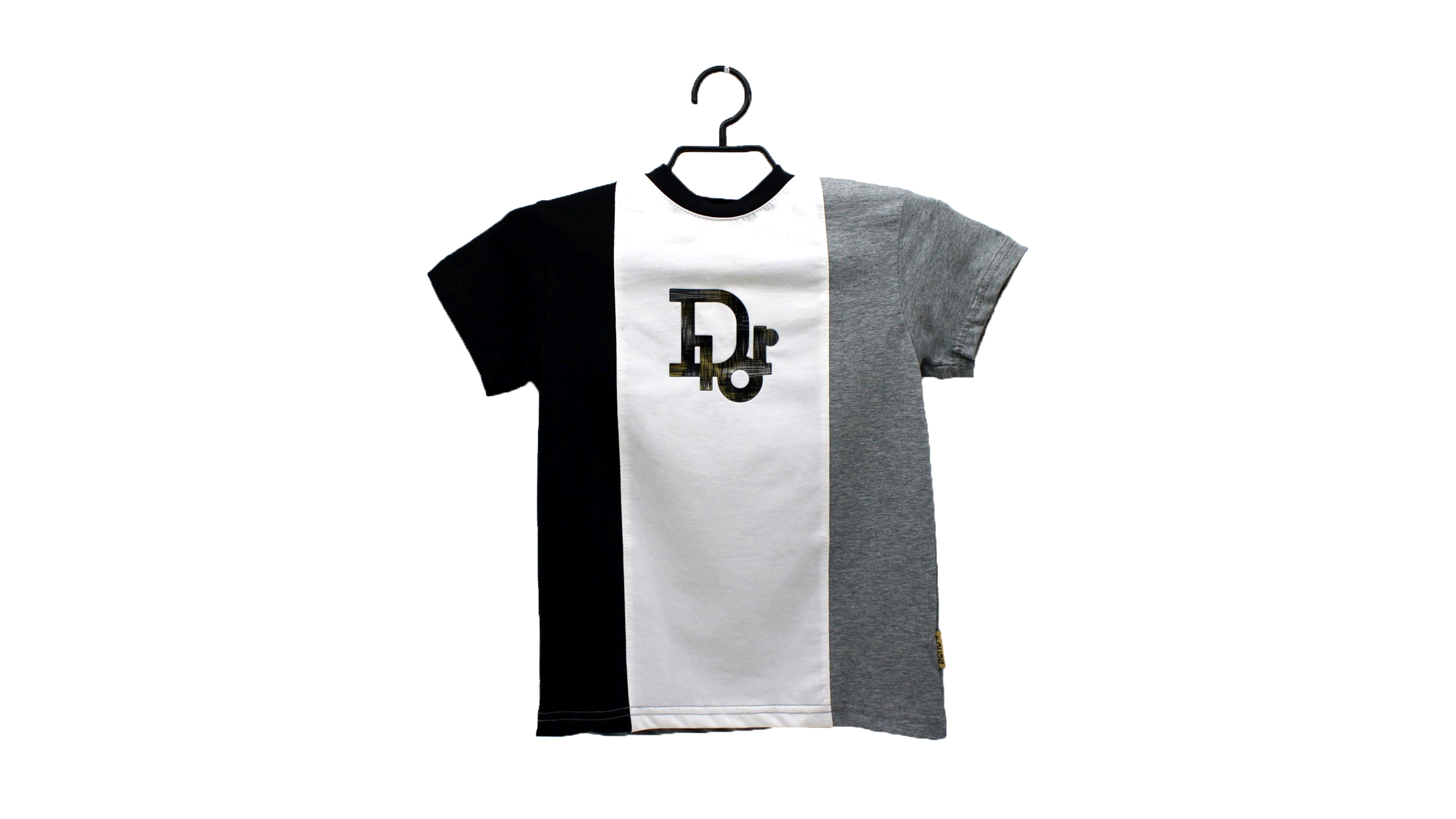 Boys Black, White & Grey T-Shirt