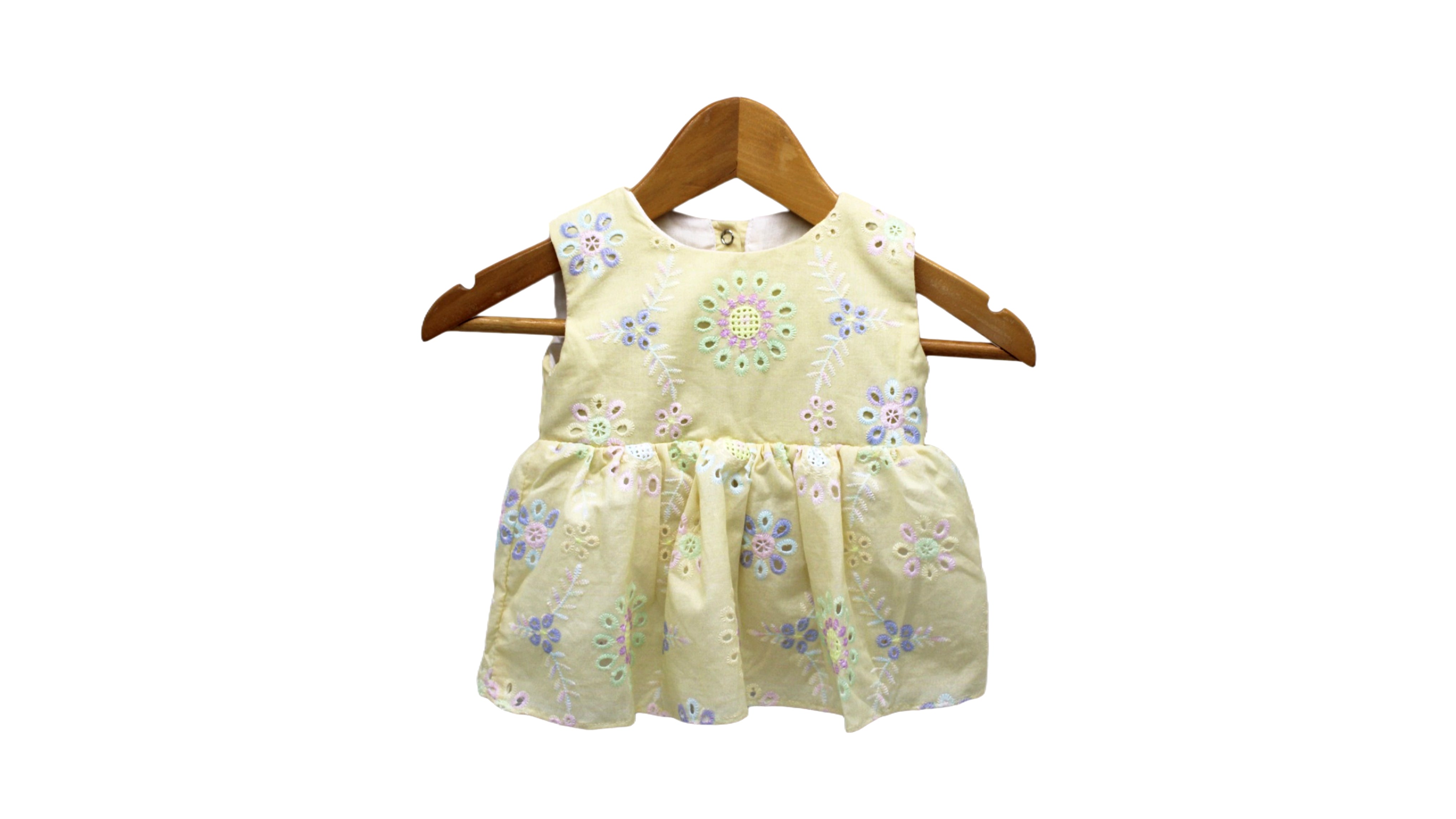Infant Girls Yellow Floral Summer Frock