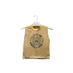 Boy's Check & Yellow Shirt With Sando