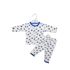 Newborn White & Blue 2-Piece Set
