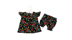 Infant Girls Black Floral 2 Piece Set