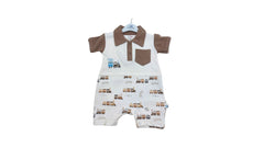 Infant Boys Grey & White Romper