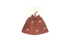 Girls Brown & Cream Frock