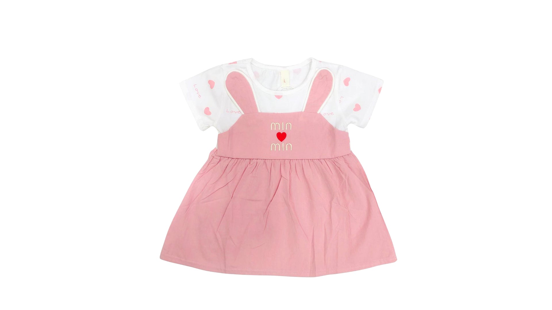 Girls Pink & White Frock