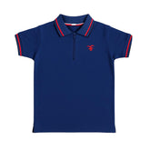 Boys Blue Zipper Polo