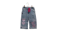 Girls Faded Capri Jeans