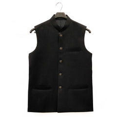 Men Black Waist Coat