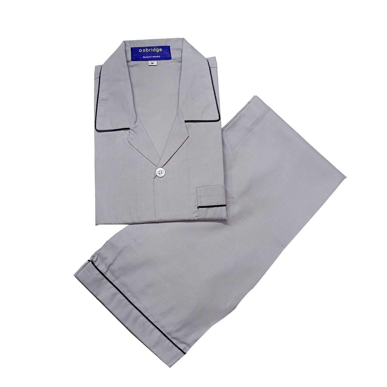 Men's Grey Cotton Nightwear