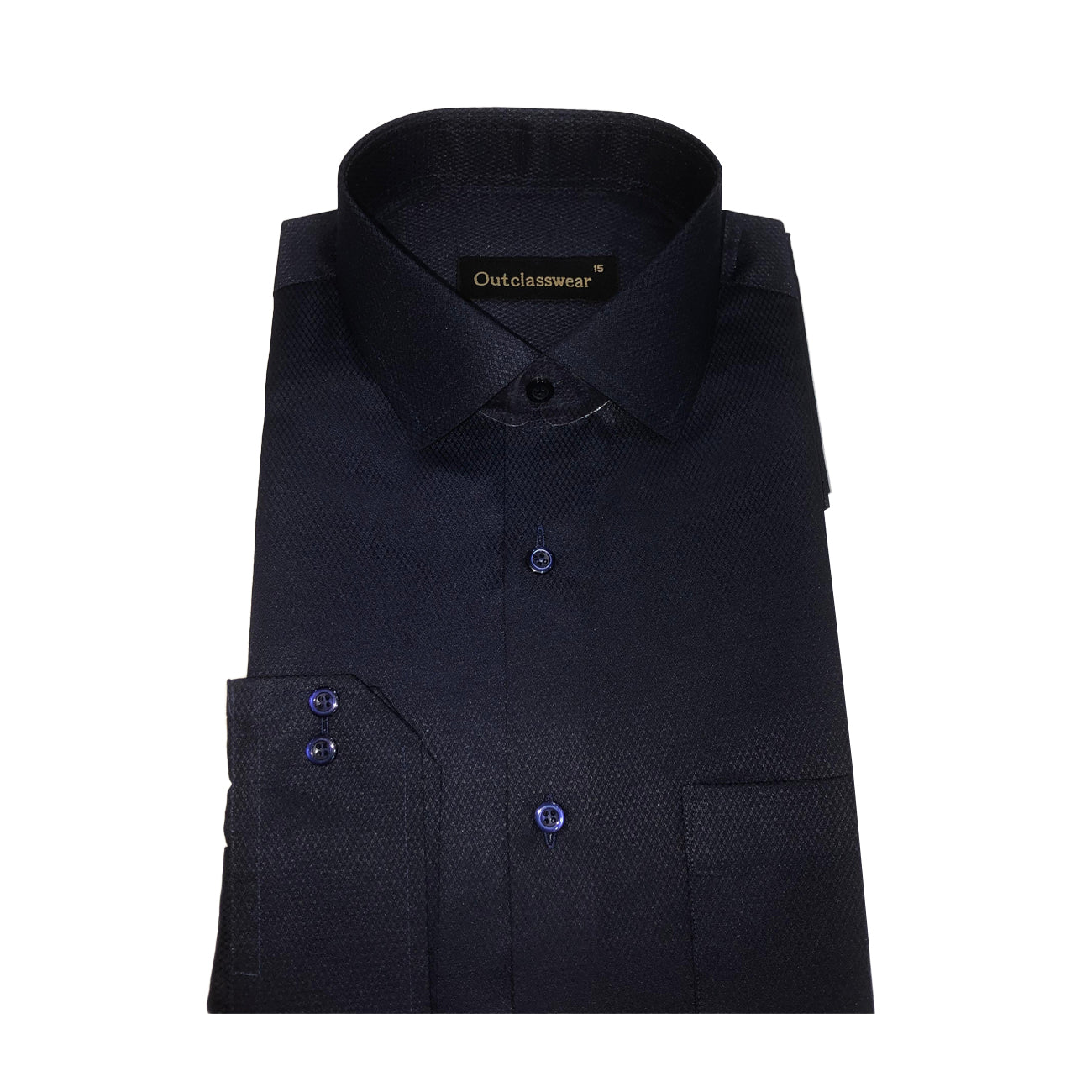Men's Navy Blue Formal Shirt