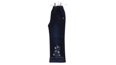 Navy Blue Girl Flower Jeans