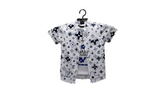Boys White & Black Print Shirt 2-Piece Set
