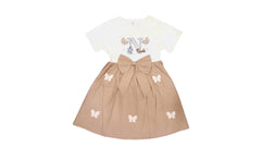Girls Light Brown & Cream Frock