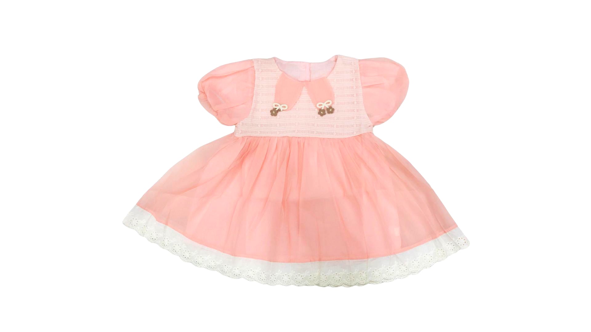Girls Peach Party Frock