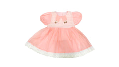Girls Peach Party Frock