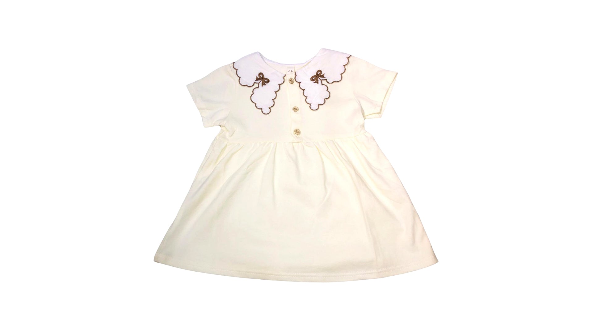 Girls Cream Frill Frock