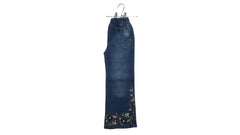 Blue Girl Flower Jeans 