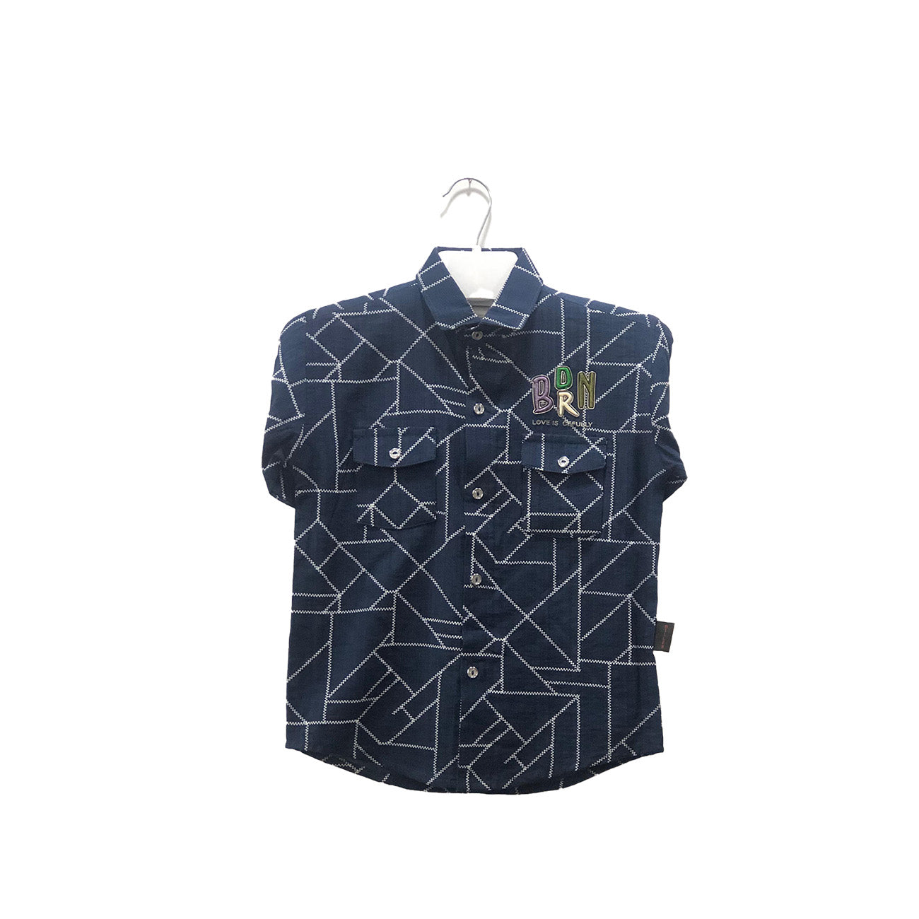 Boys Blue Shirt & White Sando