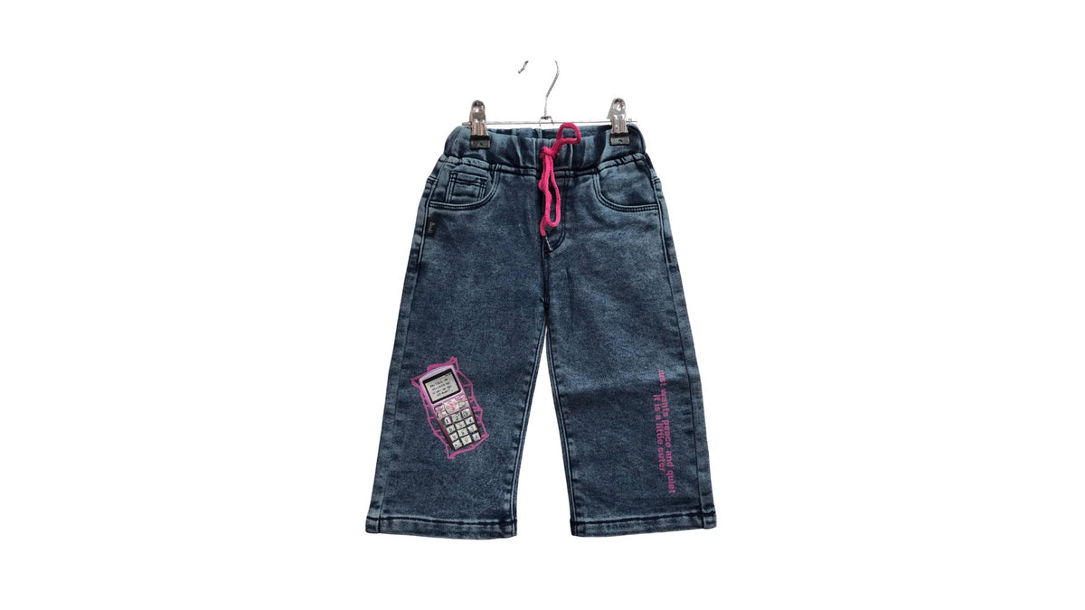 Girls Blue Capri Jeans