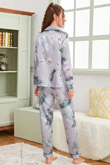 Silver Silk Flair Satin Nightwear 7pcs