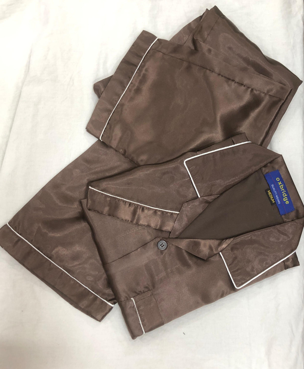 Men Brown Silk Nightwear 