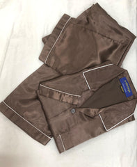 Men Brown Silk Nightwear 