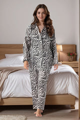 Zebra Style Silk Nightwear